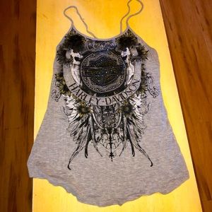 Adjustable Beaded Harley tank